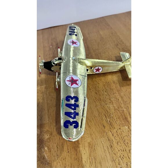 1999 ETRL RACING CHAMPIOS TEXACO FORD TRIMOTORED MONOPLANE DIE CAST GOLD - Picture 10 of 16